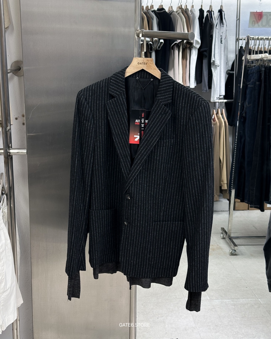 Khoác DS blazer sọc lót len 12