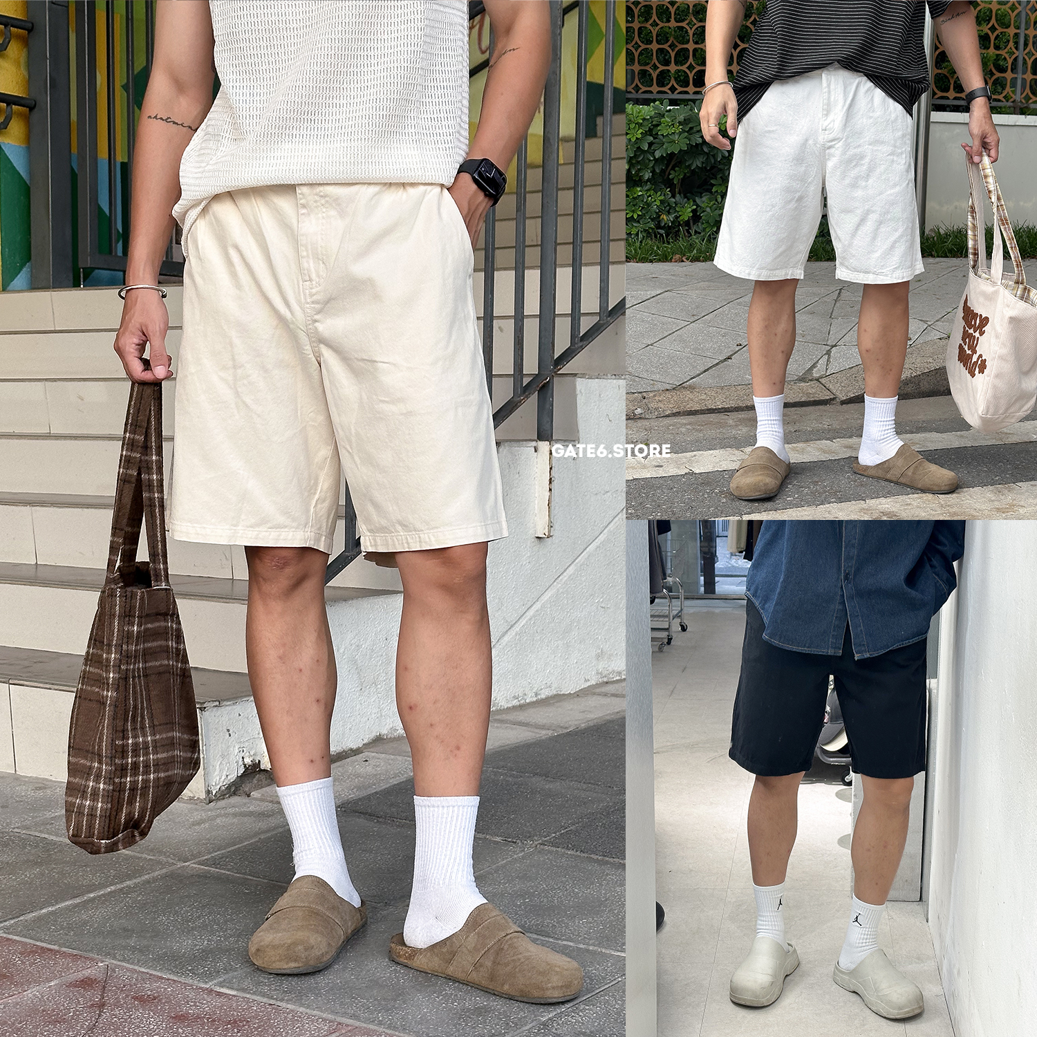 Short BT kaki khuy chun 234