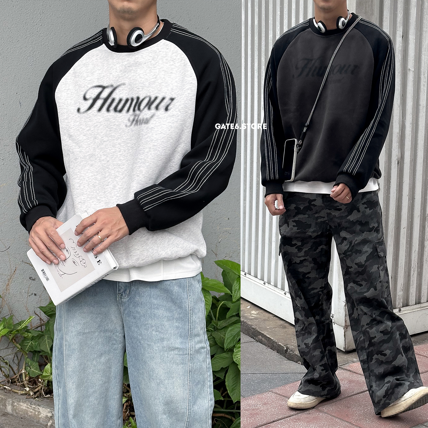 Nỉ HL raglan Humour 8011