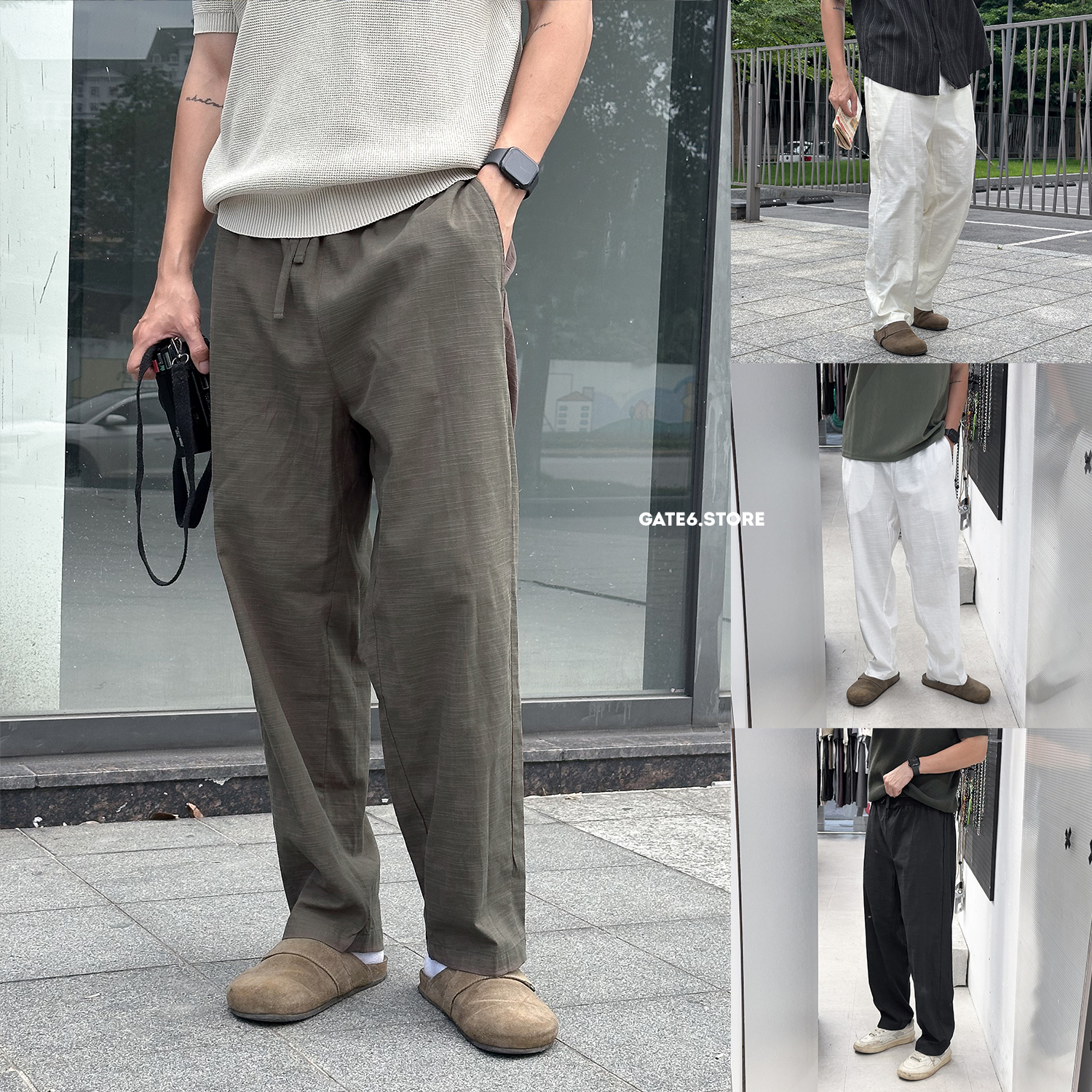Quần KAF linen xước chun 326