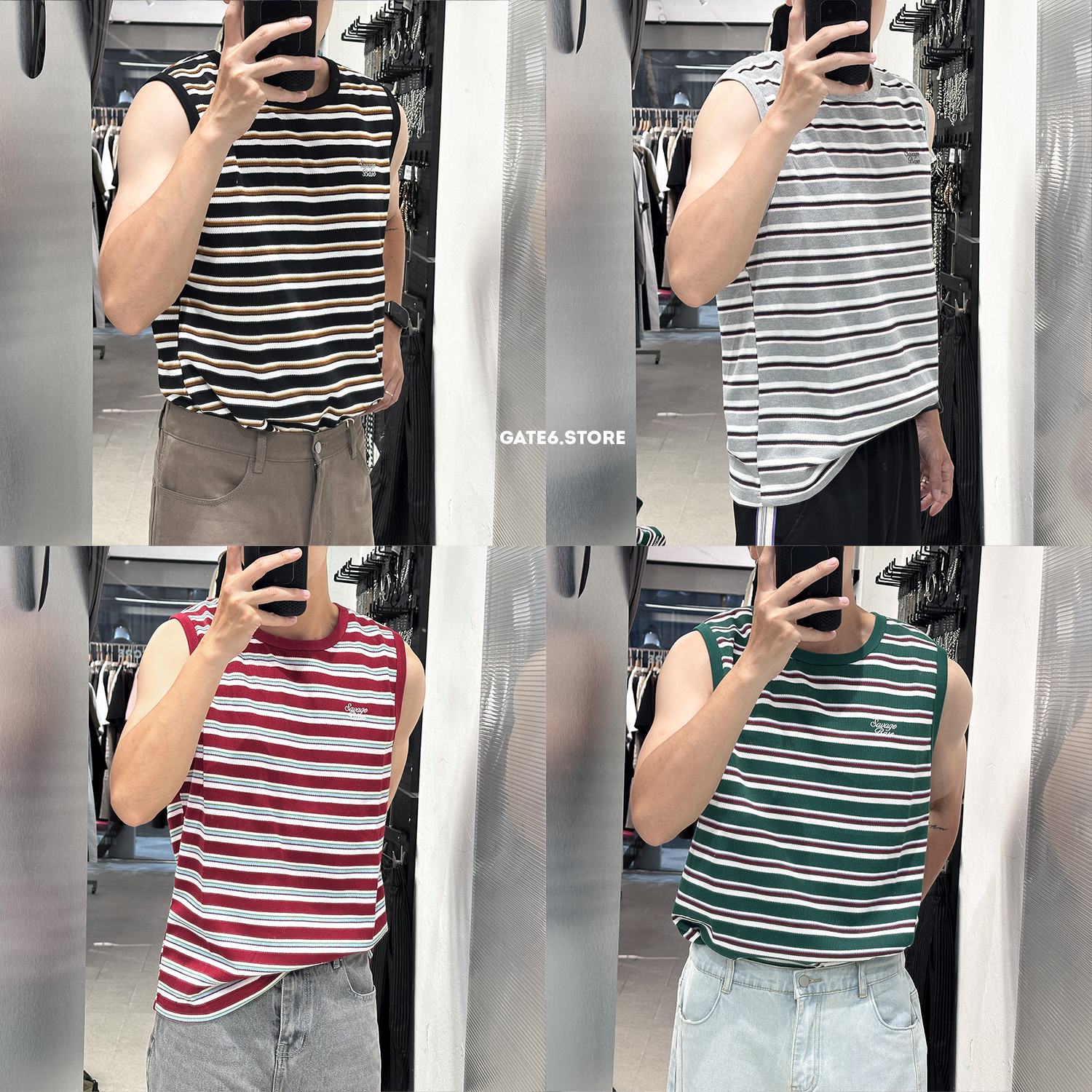 Phông SB tanktop kẻ 1174