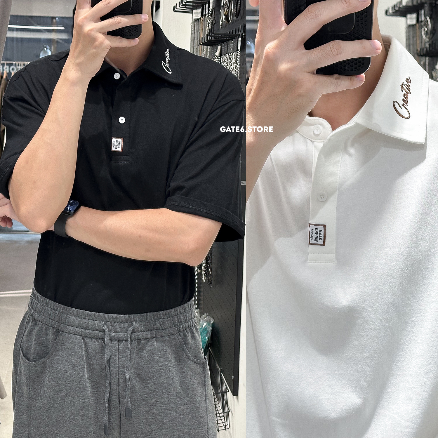 Polo HL thêu cổ Creative 7176