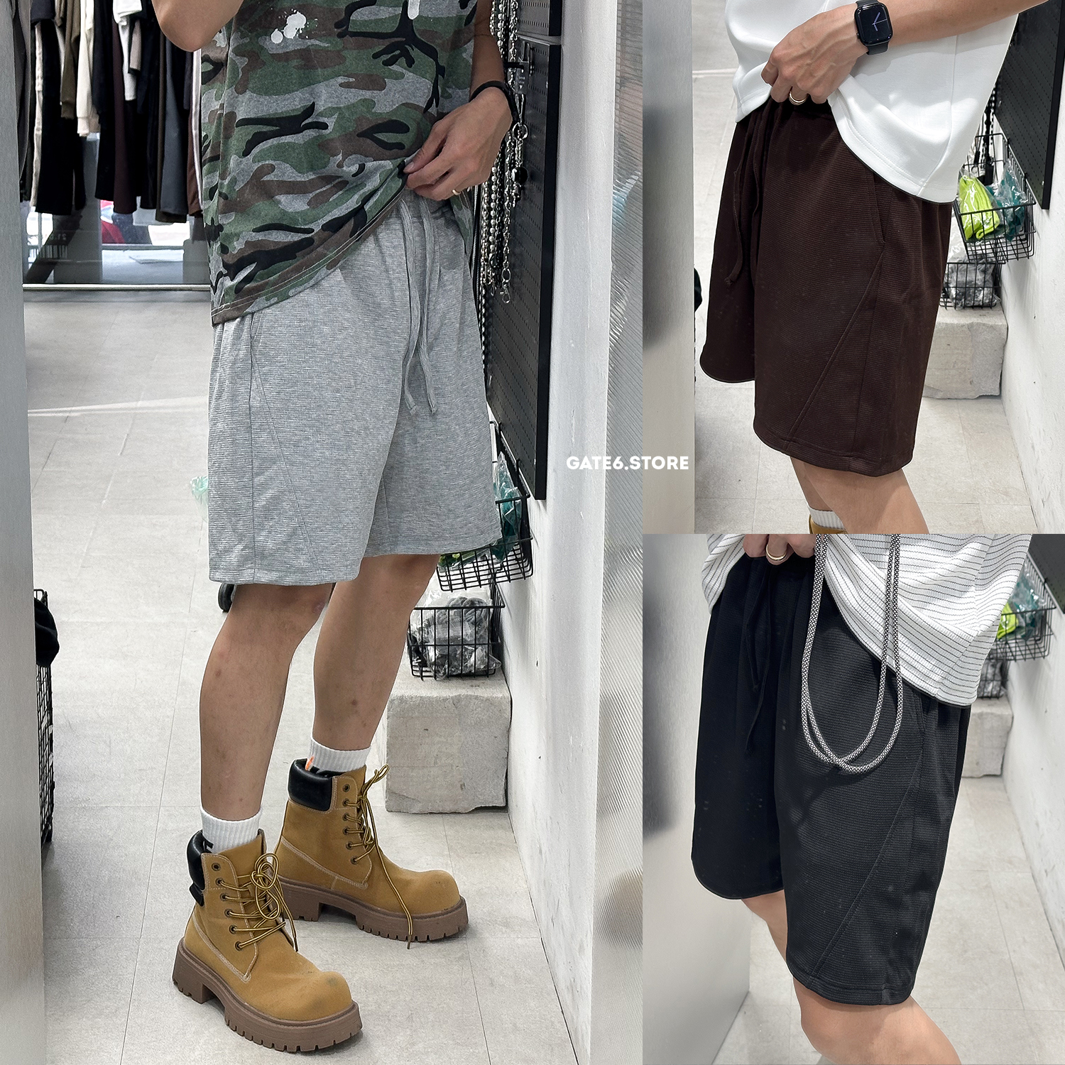 Short KAF nỉ vân hạt 426