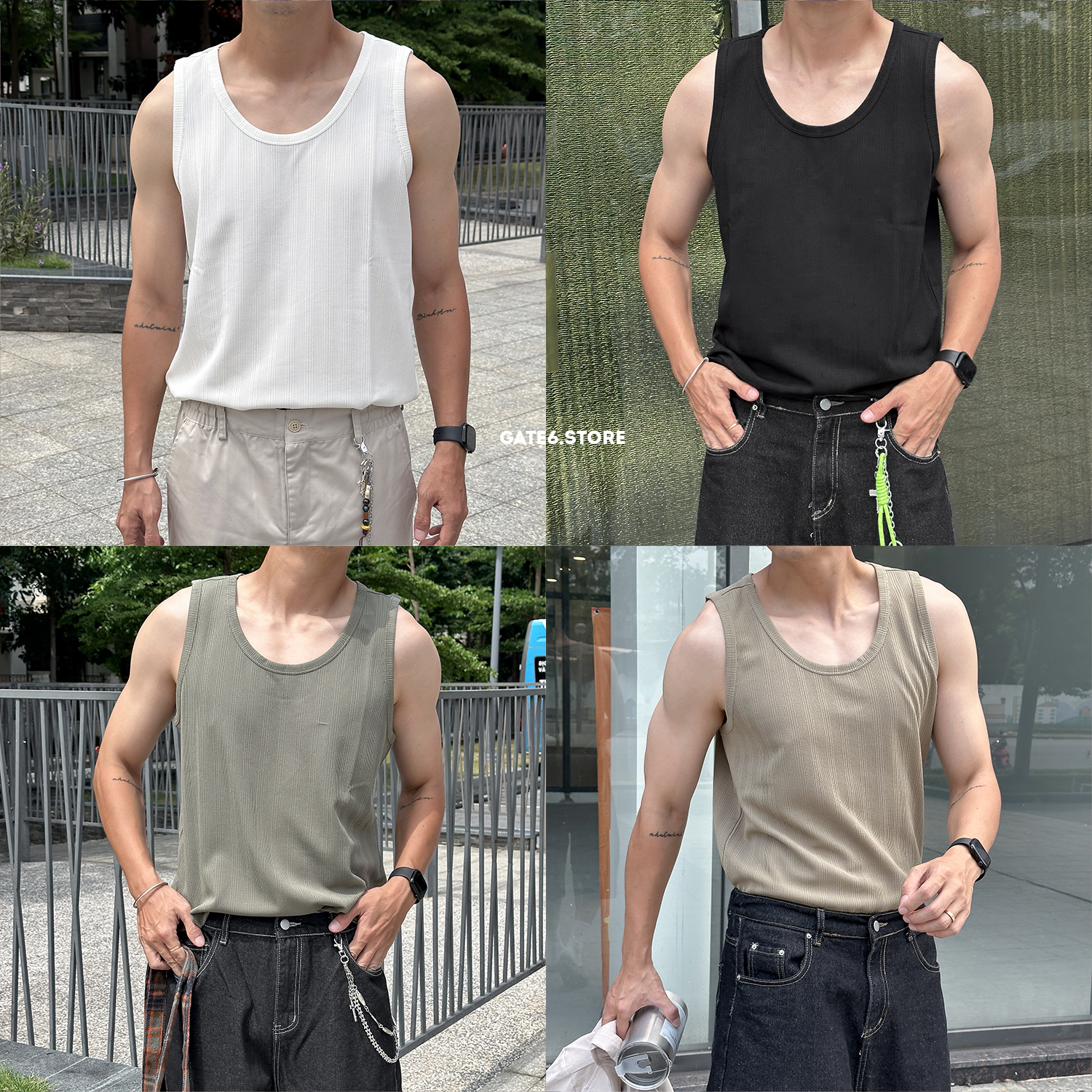 Phông KAF tanktop vân sọc 426