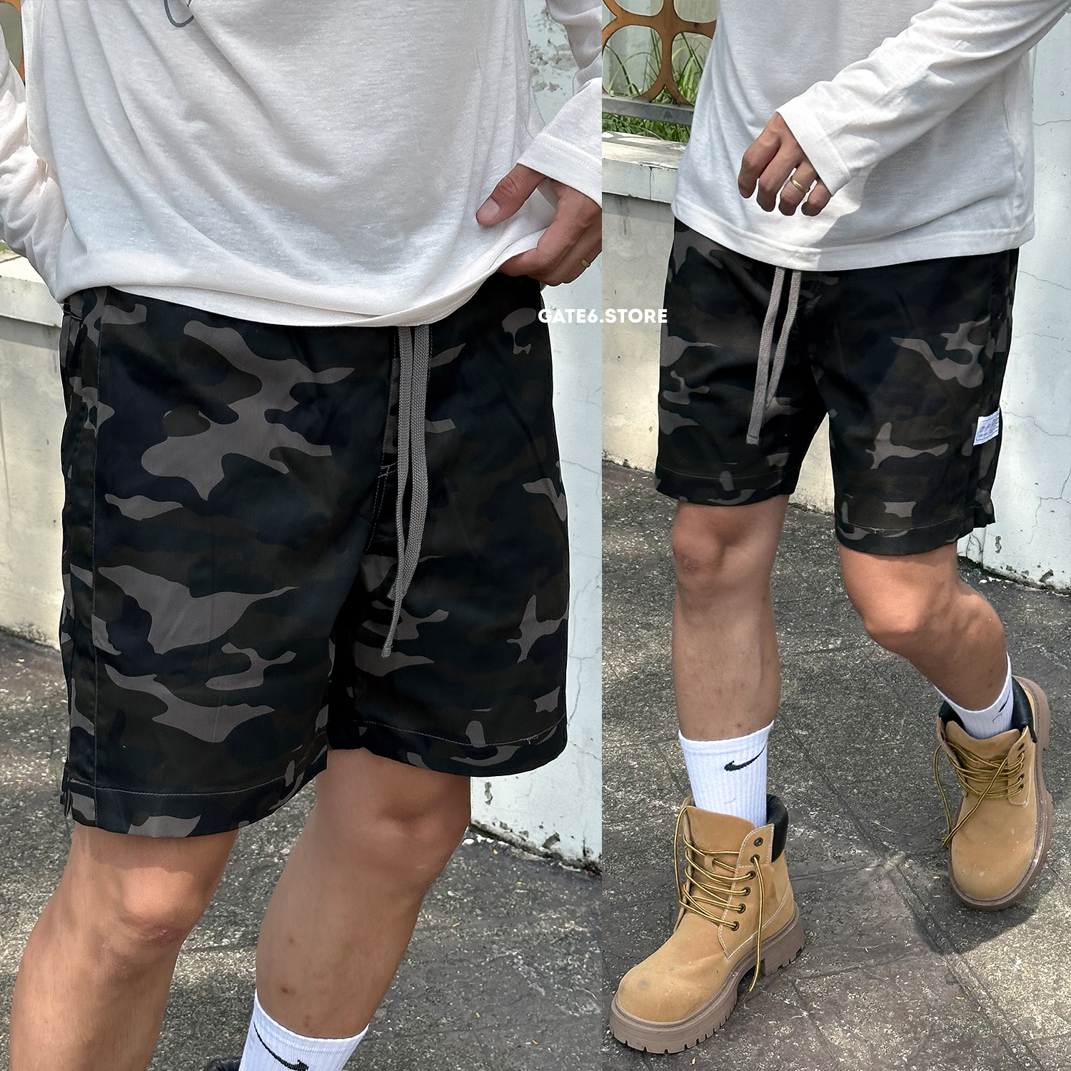 Short BT kaki chun tag hông 626 camo