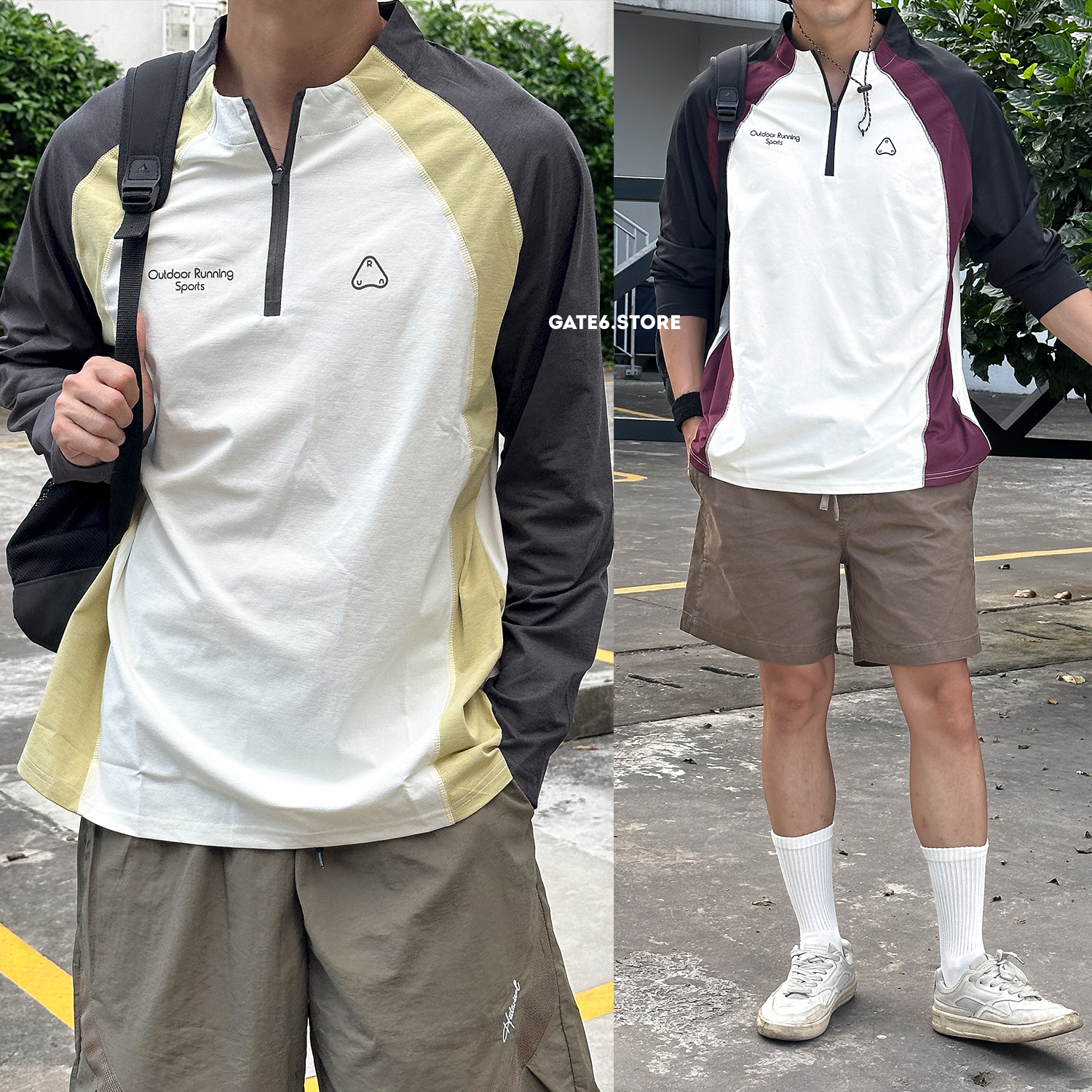 Thun HL henley zip Running 7317