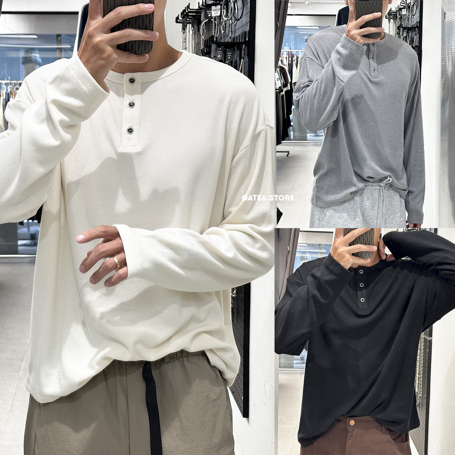 Thun IF henley trơn 3379