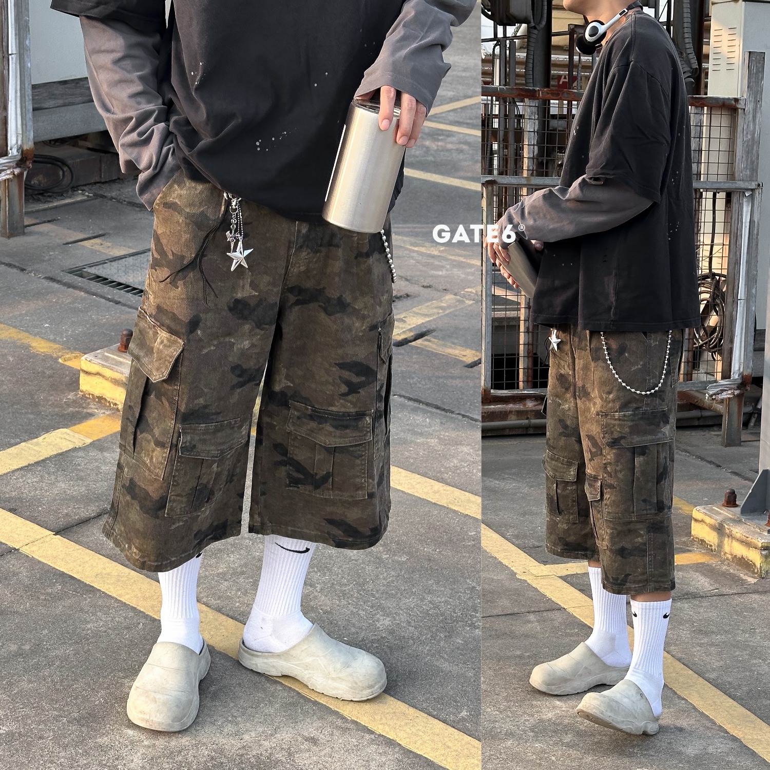 Short NR baggy cargo camo