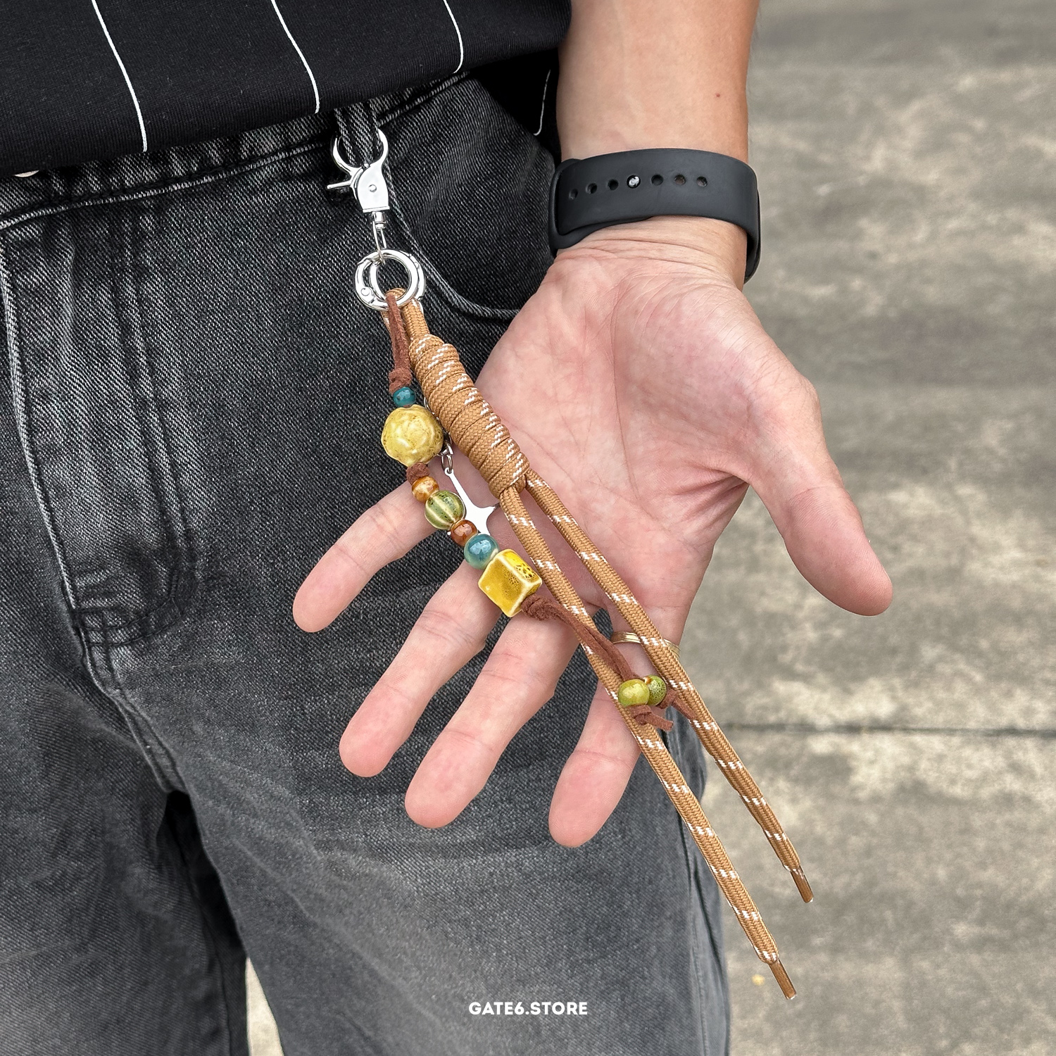 Dây JG móc Bead Brown K002