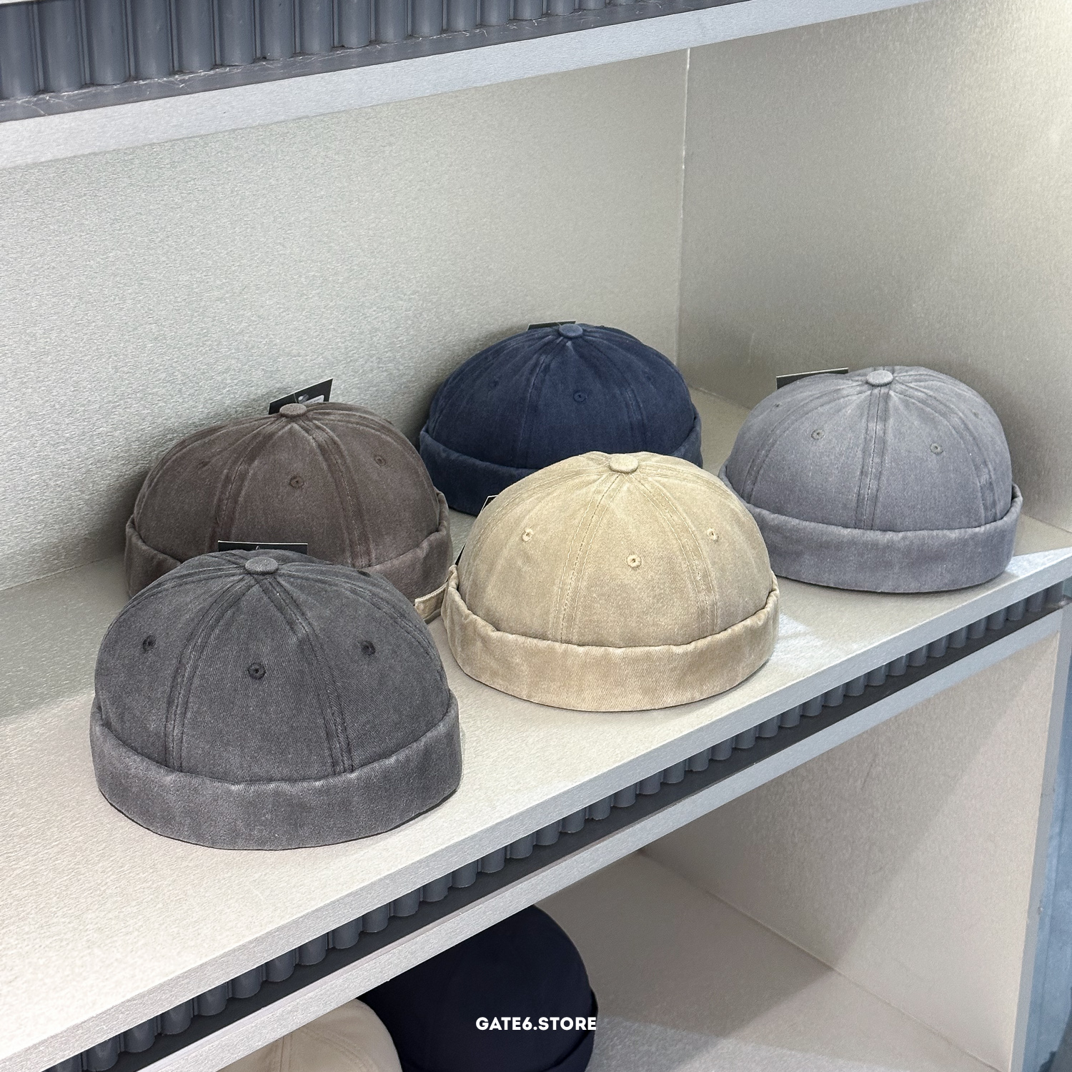 Mũ ZI beanie denim wash