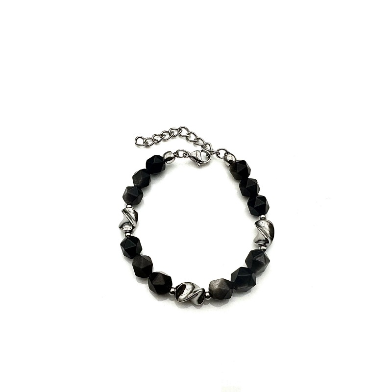 Vòng tay JG Black Hexagon C158