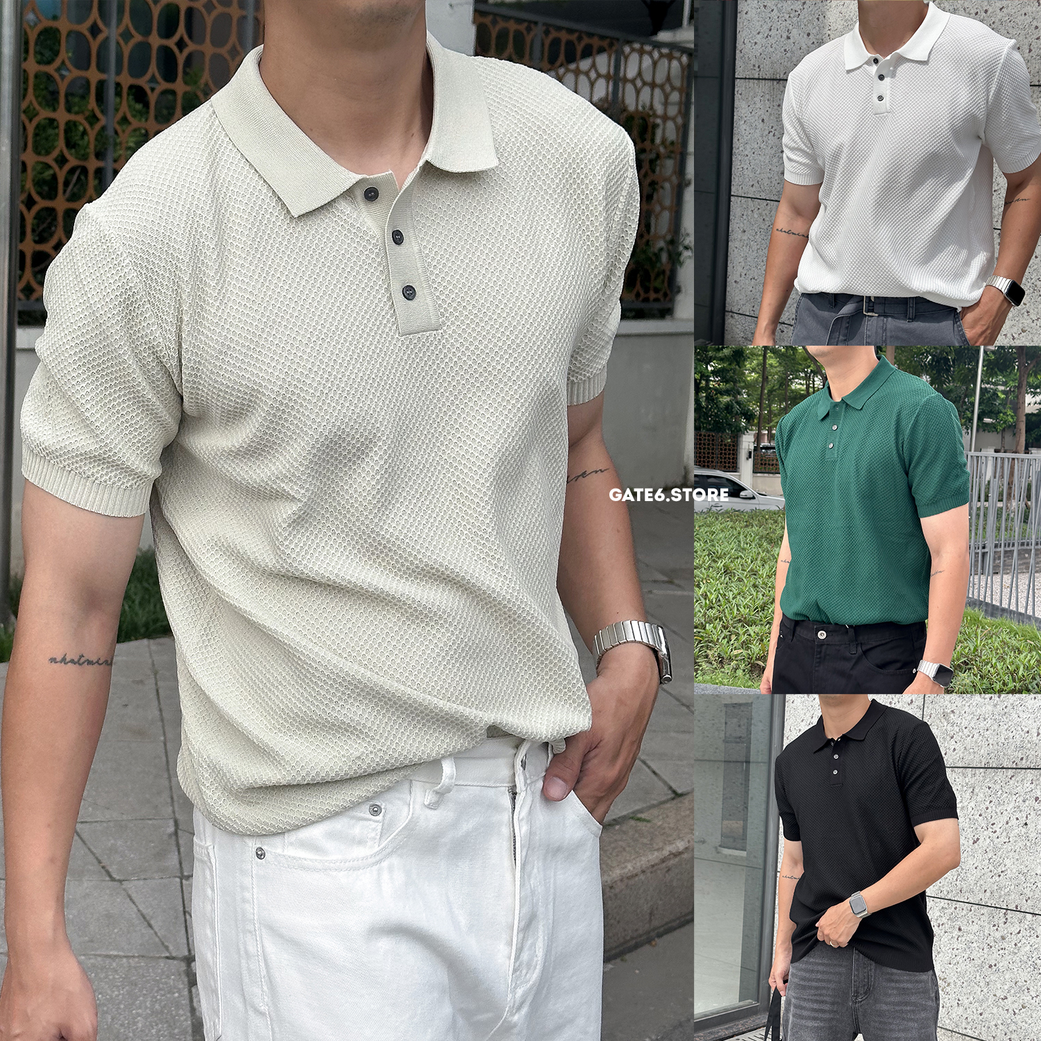 Polo SM vân hạt 5032