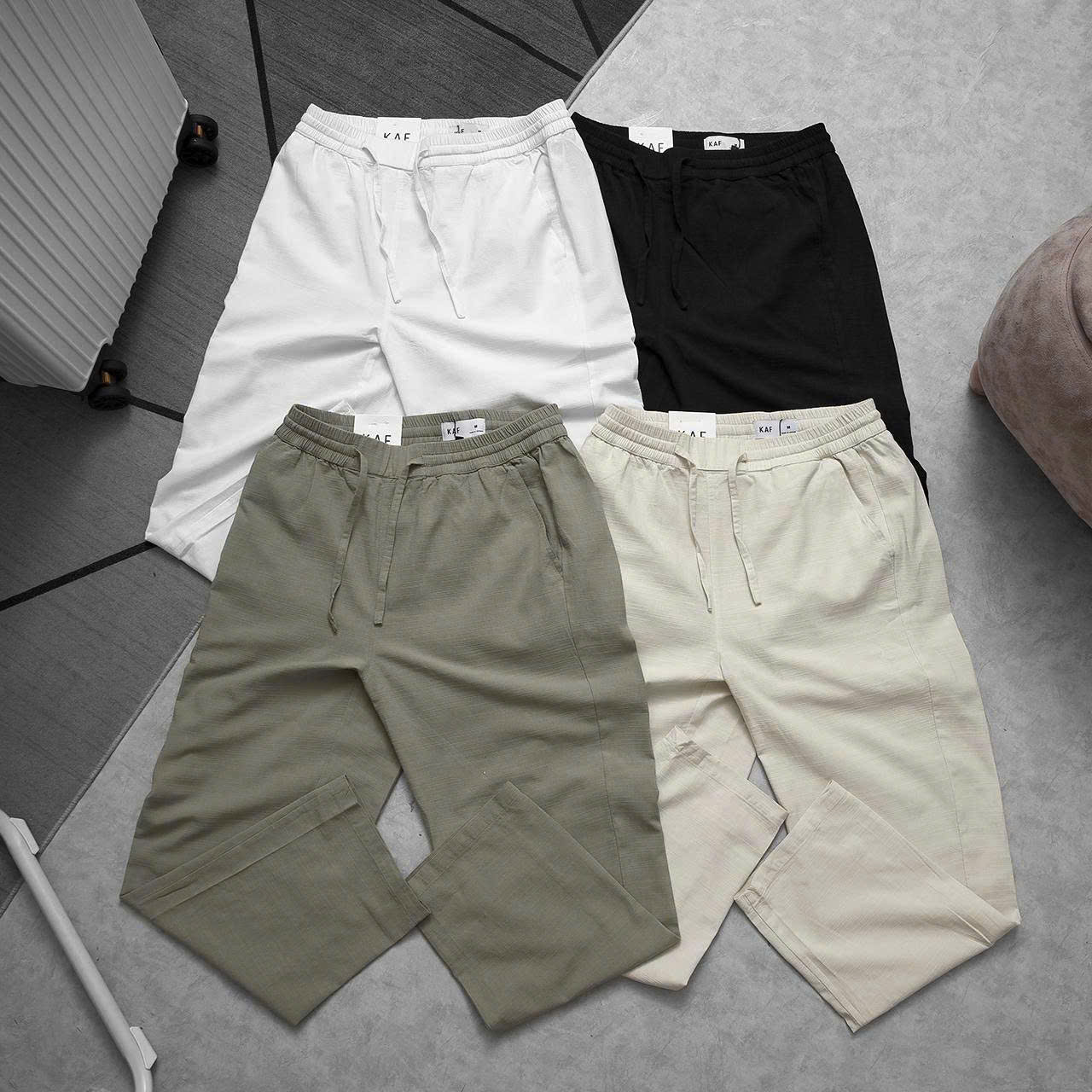 Quần KAF linen suông cạp chun 725