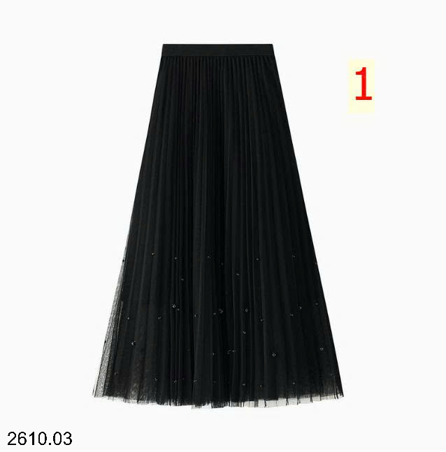 26HA2610.03 - CHÂN VÁY XẾP LY ĐÍNH CƯỜM ANGEL
