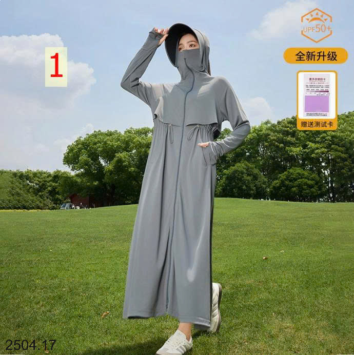 26HA2504.17 - ÁO NẮNG DÁNG DÀI CHUN EO