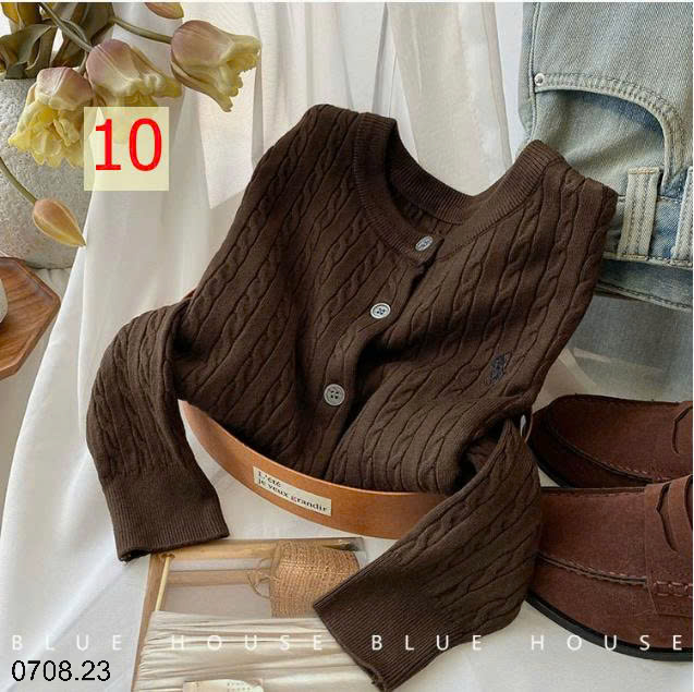 26HA0708.23 - ÁO LEN CARDIGAN HÌNH NGỰA CHO NỮ