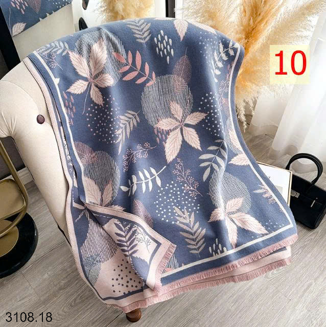 26HA3108.18 - KHĂN CHOÀNG CỔ CASHMERE GIẢ HỌA TIẾT BƯỚM