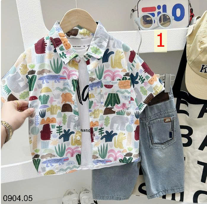 26HA0904.05 - ÁO SƠ MI HOẠ TIẾT CHO BT KACADY