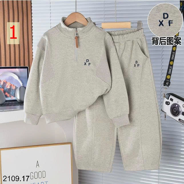 26HA2109.17 - BỘ NỈ KHÓA CỔ CHO BÉ