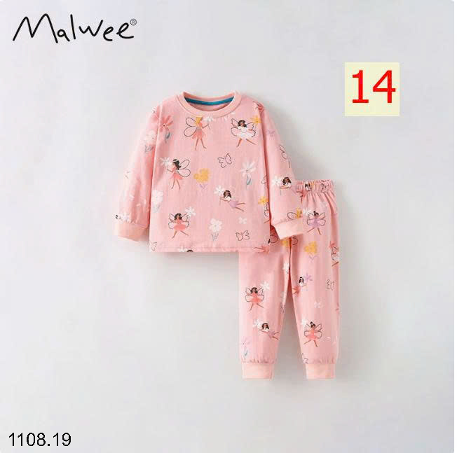 26HA1108.19 - BỘ THU ĐÔNG MẶC NHÀ BÉ GÁI MALWEE