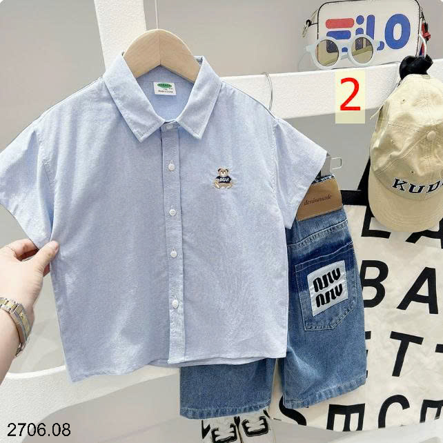 26HA2706.08 - SƠ MI CỘC TAY KACADY BÉ TRAI
