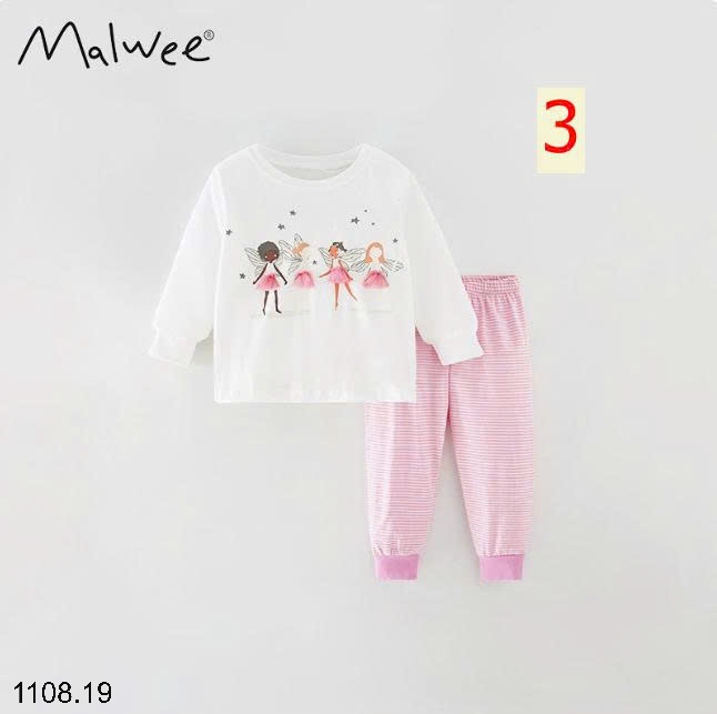 26HA1108.19 - BỘ THU ĐÔNG MẶC NHÀ BÉ GÁI MALWEE