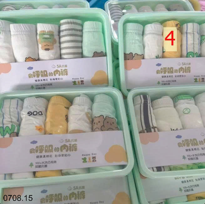 26HA0708.15 - SET HỘP 5 QUẦN CHÍP ĐÙI CHO BÉ