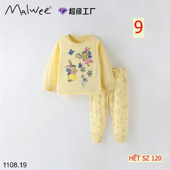 26HA1108.19 - BỘ THU ĐÔNG MẶC NHÀ BÉ GÁI MALWEE