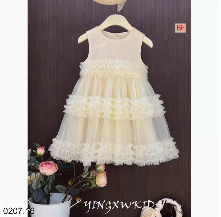 26HA0207.16 - VÁY SÁT NÁCH XẾP TẦNG BÉ GÁI