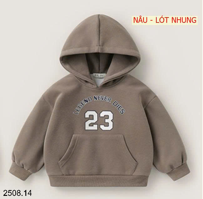 26HA2508.14 - ÁO NỈ HOODIE CÓ MŨ SIZE ĐẠI CHO BÉ