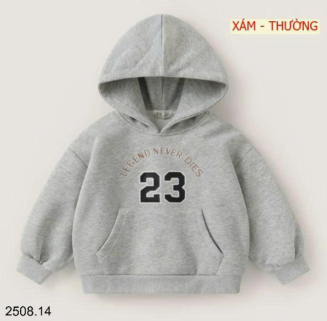 26HA2508.14 - ÁO NỈ HOODIE CÓ MŨ SIZE ĐẠI CHO BÉ