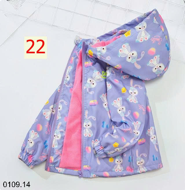 26HA0110.14 - ÁO KHOÁC GIÓ LÓT NỈ ẤM CHO BÉ GÁI SIZE ĐẠI DHM