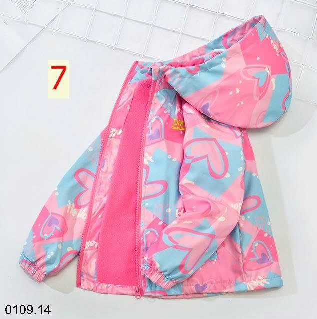 26HA0110.14 - ÁO KHOÁC GIÓ LÓT NỈ ẤM CHO BÉ GÁI SIZE ĐẠI DHM