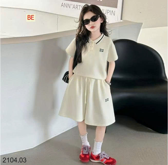 26HA2104.03 - BỘ POLO SIZE ĐẠI CHO BÉ GÁI