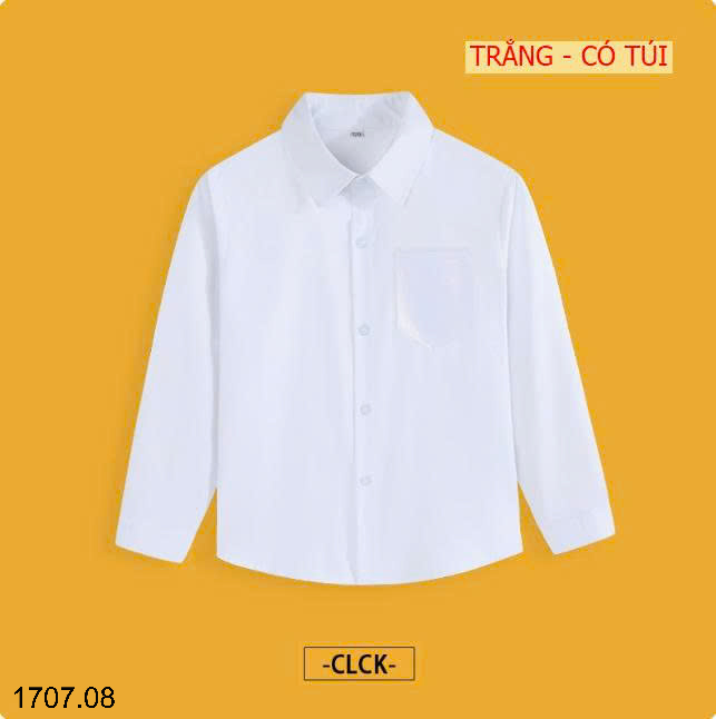 26HA1707.08 - SƠ MI DÀI TAY ĐỒNG PHỤC HỌC SINH CHO BÉ