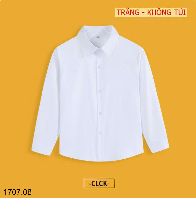 26HA1707.08 - SƠ MI DÀI TAY ĐỒNG PHỤC HỌC SINH CHO BÉ
