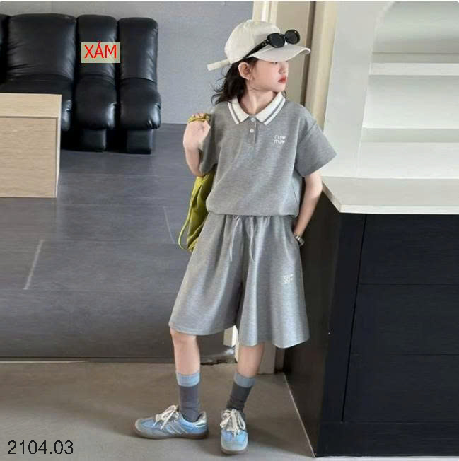 26HA2104.03 - BỘ POLO SIZE ĐẠI CHO BÉ GÁI