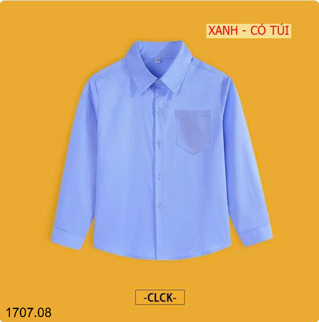 26HA1707.08 - SƠ MI DÀI TAY ĐỒNG PHỤC HỌC SINH CHO BÉ