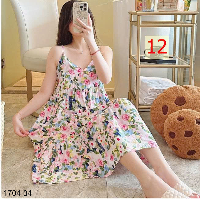 26HA1704.04 - VÁY 2 DÂY LANH LỤA MỀN MÁT CHO NỮ