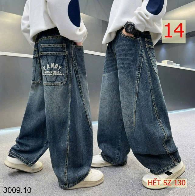 26HA3009.10 - QUẦN JEAN ỐNG RỘNG SIZE ĐẠI BÉ TRAI