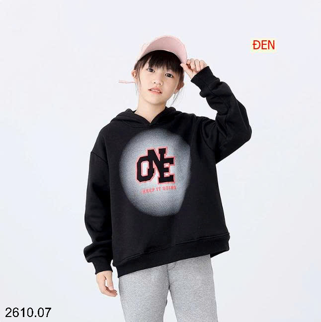26HA2610.07 - ÁO NỈ HODDIE LÓT LÔNG BÉ GÁI AKL