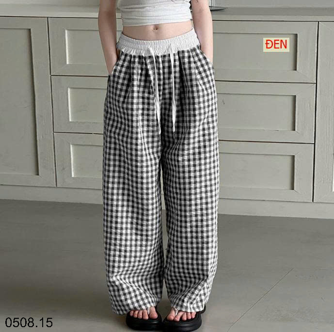26HA0508.15 - QUẦN KẺ CARO SIZE ĐẠI BÉ GÁI