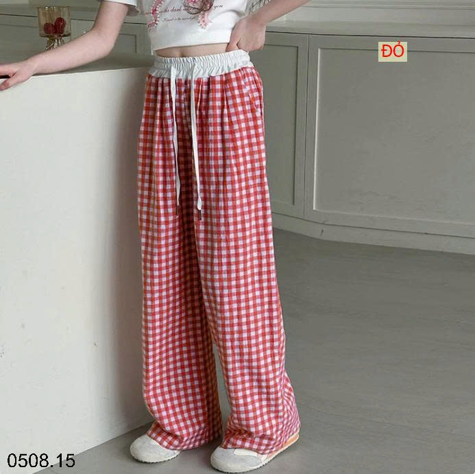 26HA0508.15 - QUẦN KẺ CARO SIZE ĐẠI BÉ GÁI