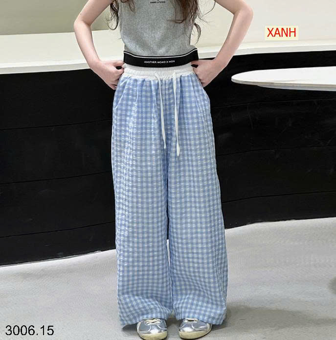 26HA3006.15 - QUẦN KẺ CARO SIZE ĐẠI BÉ GÁI