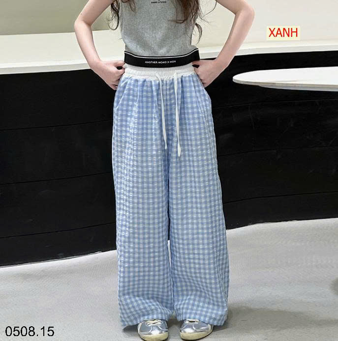 26HA0508.15 - QUẦN KẺ CARO SIZE ĐẠI BÉ GÁI