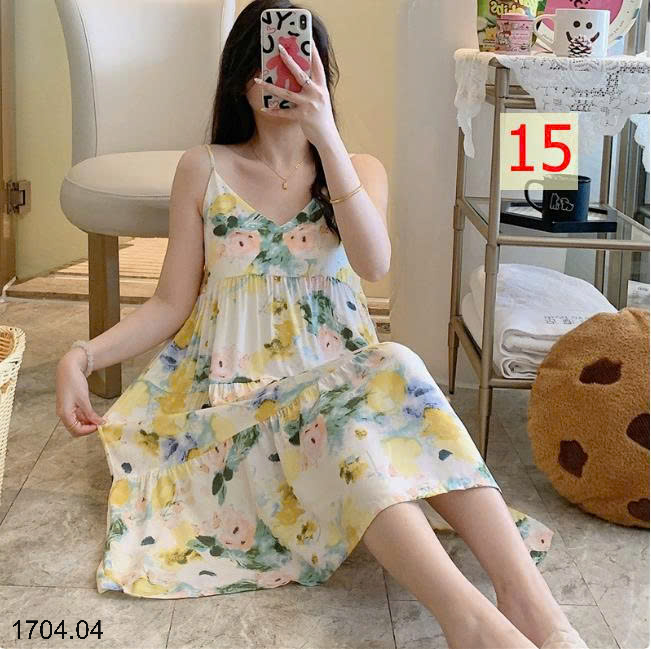 26HA1704.04 - VÁY 2 DÂY LANH LỤA MỀN MÁT CHO NỮ