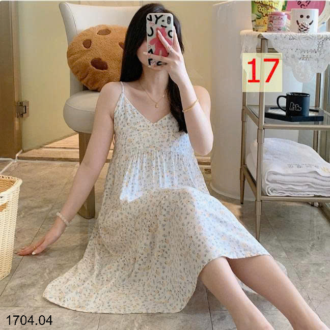 26HA1704.04 - VÁY 2 DÂY LANH LỤA MỀN MÁT CHO NỮ