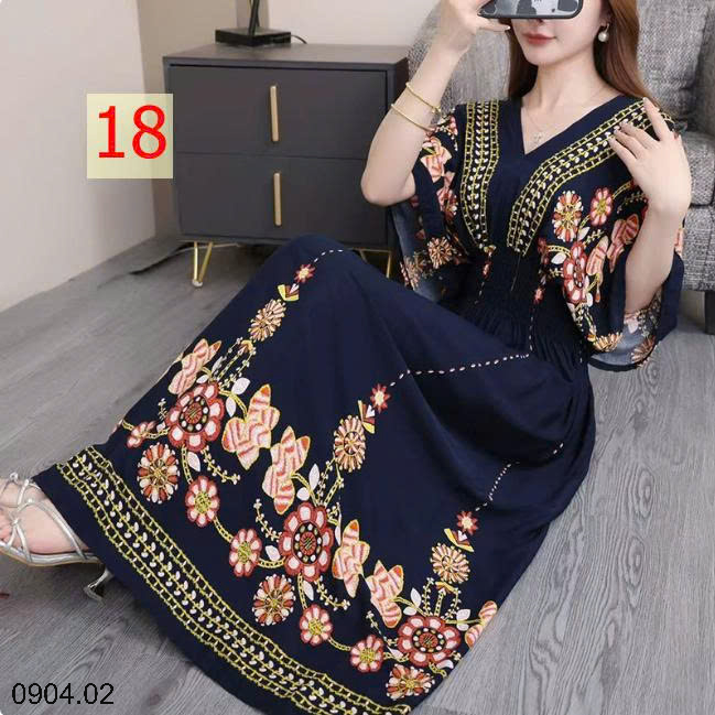 26HA0904.02 - VÁY MAXI THỔ CẨM