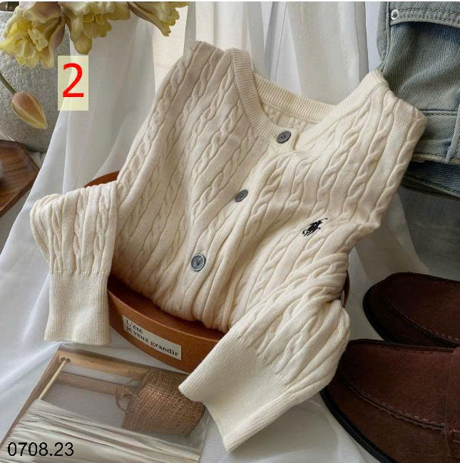 26HA0708.23 - ÁO LEN CARDIGAN HÌNH NGỰA CHO NỮ