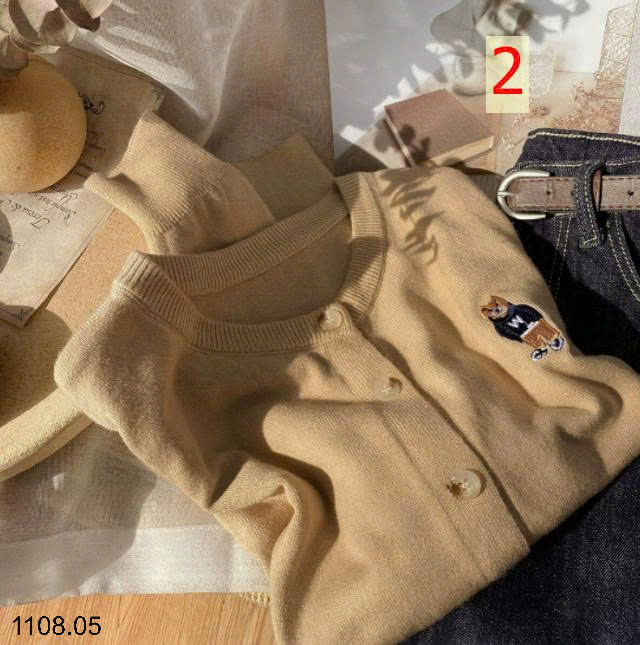 26HA1108.05 - ÁO CARDIGAN LEN HÌNH GẤU